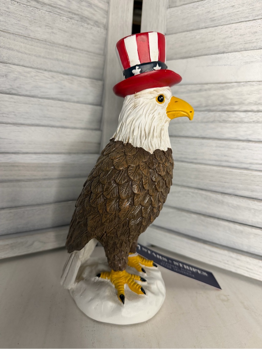 Stars & Stripes Patriotic July 4th UNCLE SAM BALD EAGLE NWT - Picture 3 of 7
